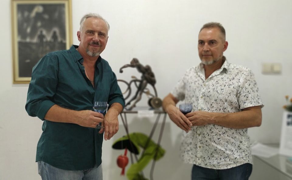 Ігор Романовський та Ярослав Голубчик на відкритті артпроєкту. Фото: FG Kyiv Art Go