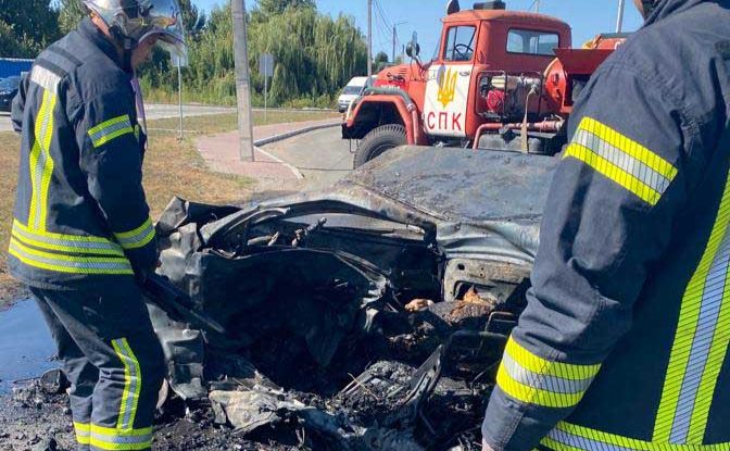 На місці події працювали вісім рятувальників. Фото: ГУ ДСНС у Київській області