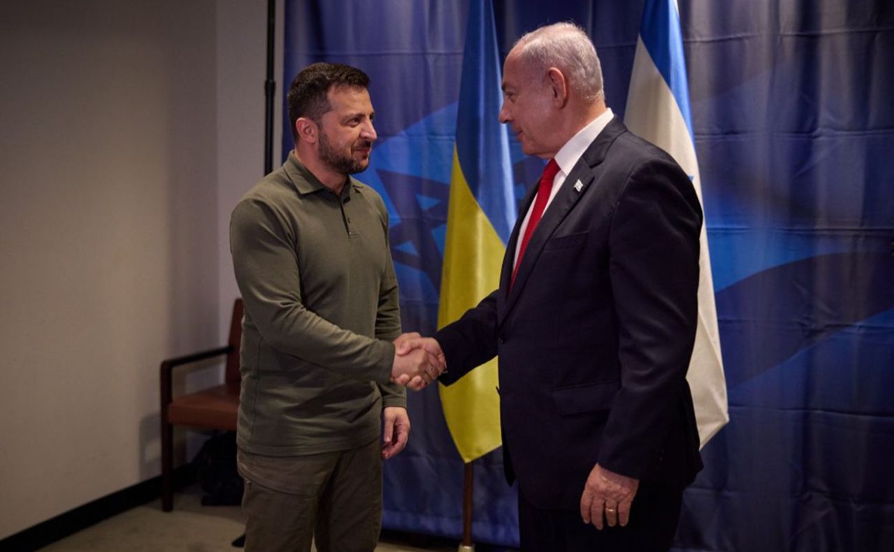 Володимир Зеленський та Бенджамін Нетаньяху. Фото ОП
