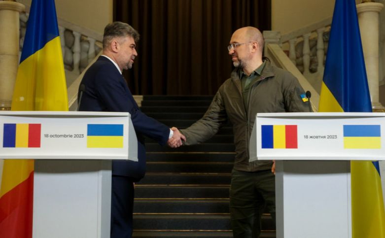 Денис Шмигаль та Марчел Чулаку у Києві 18 жовтня 2023 року. Фото: КМУ