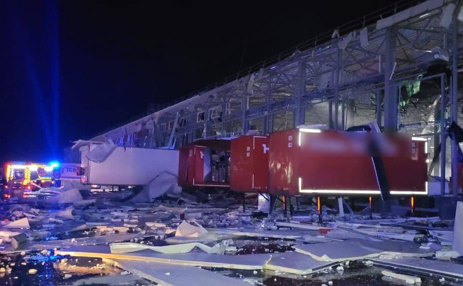 Термінал «Нової пошти» у селі Коротич під Харковом. Фото: поліція Харківщини