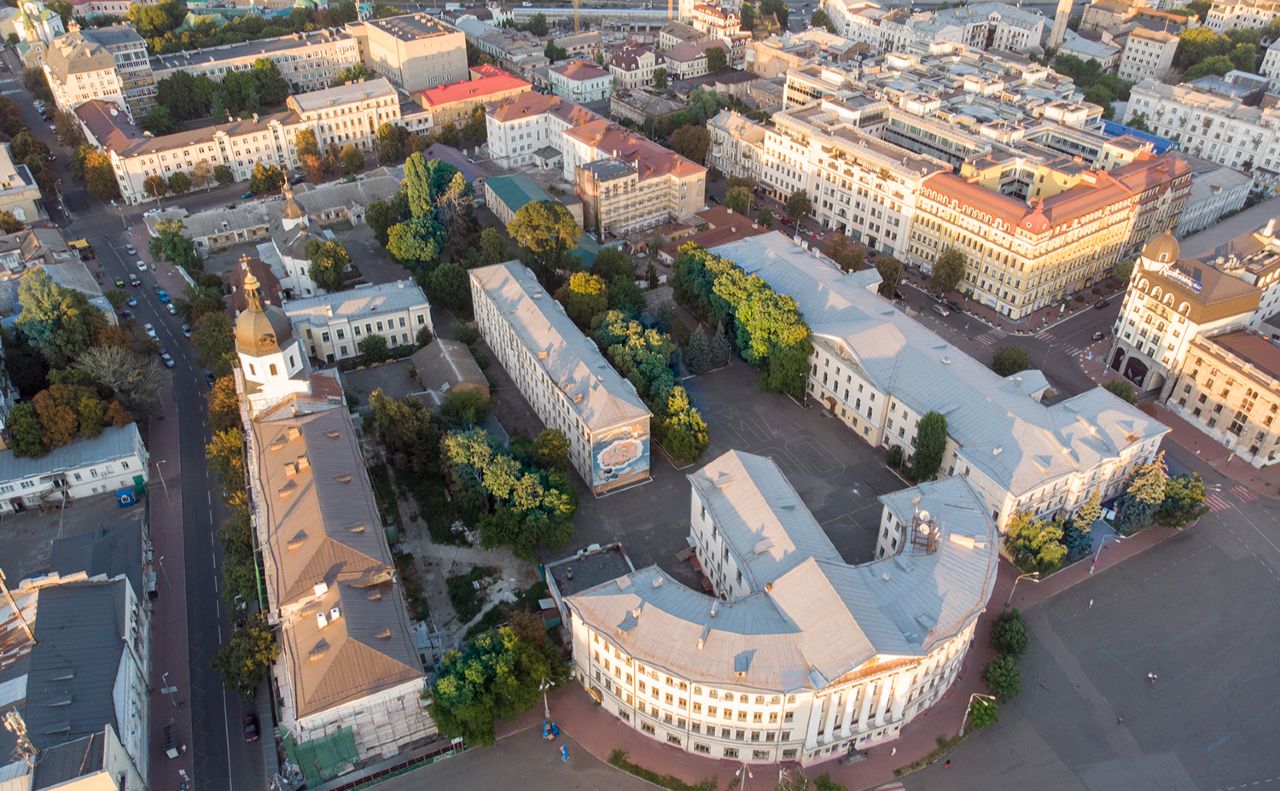 Могилянка з висоти пташиного польоту. Фото: КМДА