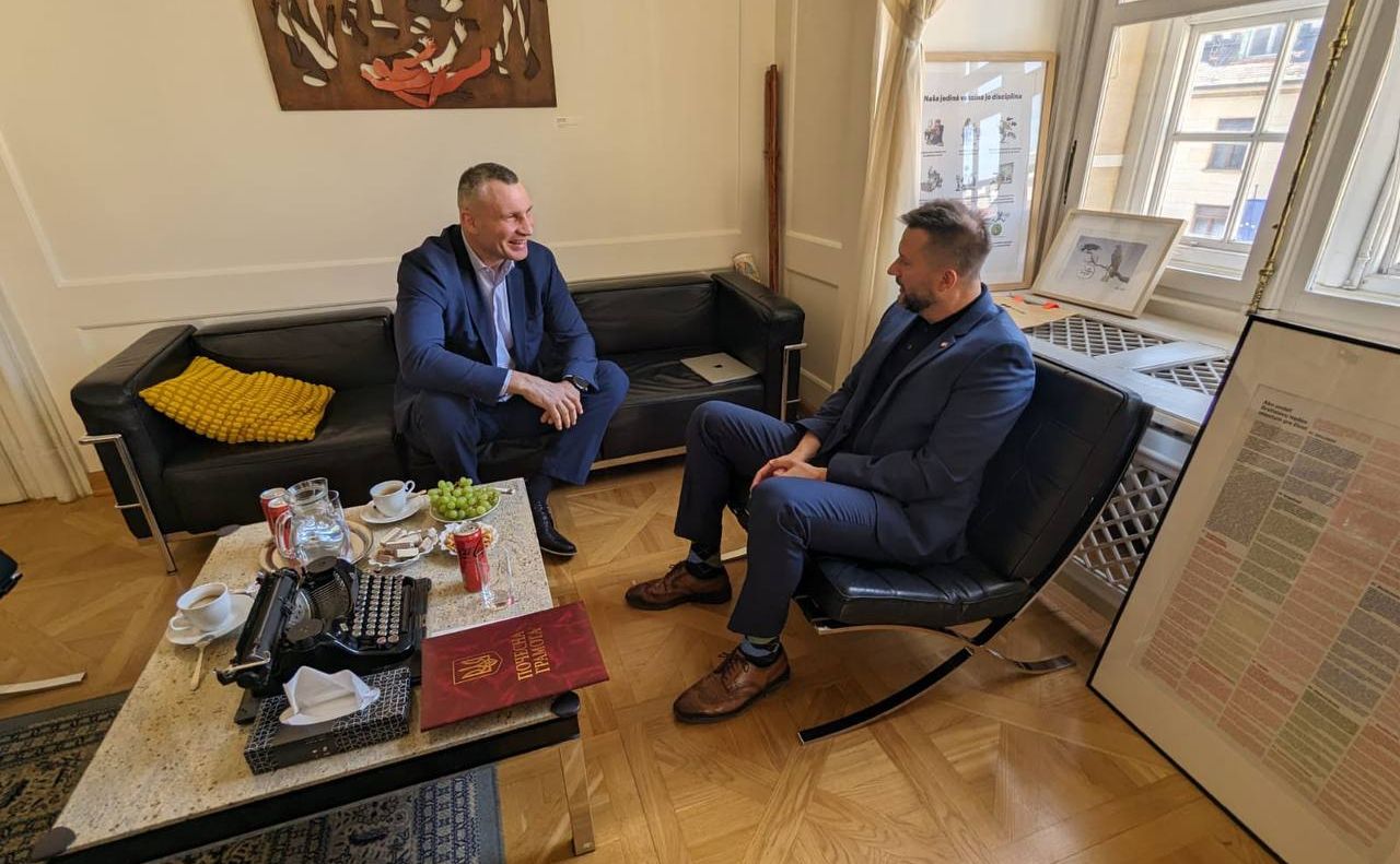 Віталій Кличко та Матуш Валло. Фото: Телеграм-канал Віталія Кличка