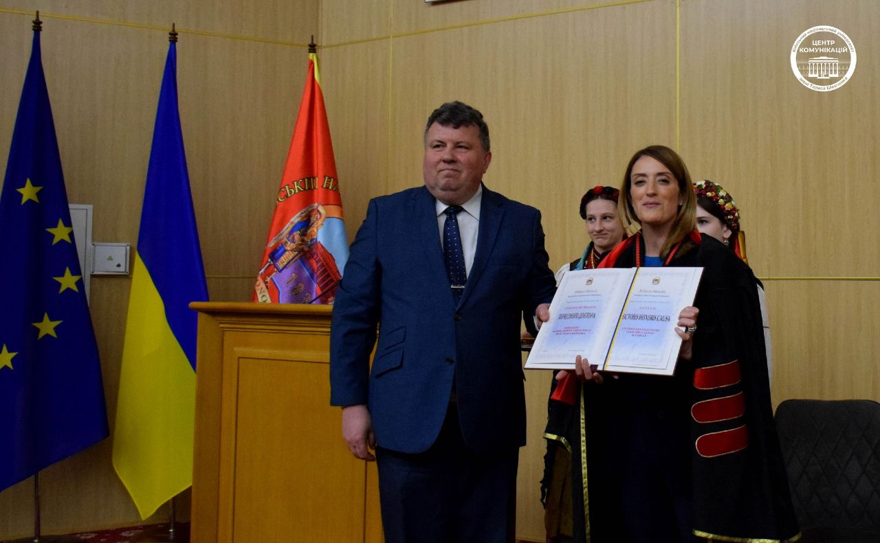 Володимир Бугров та Роберта Мецола. Фото: КНУ ім. Шевченка