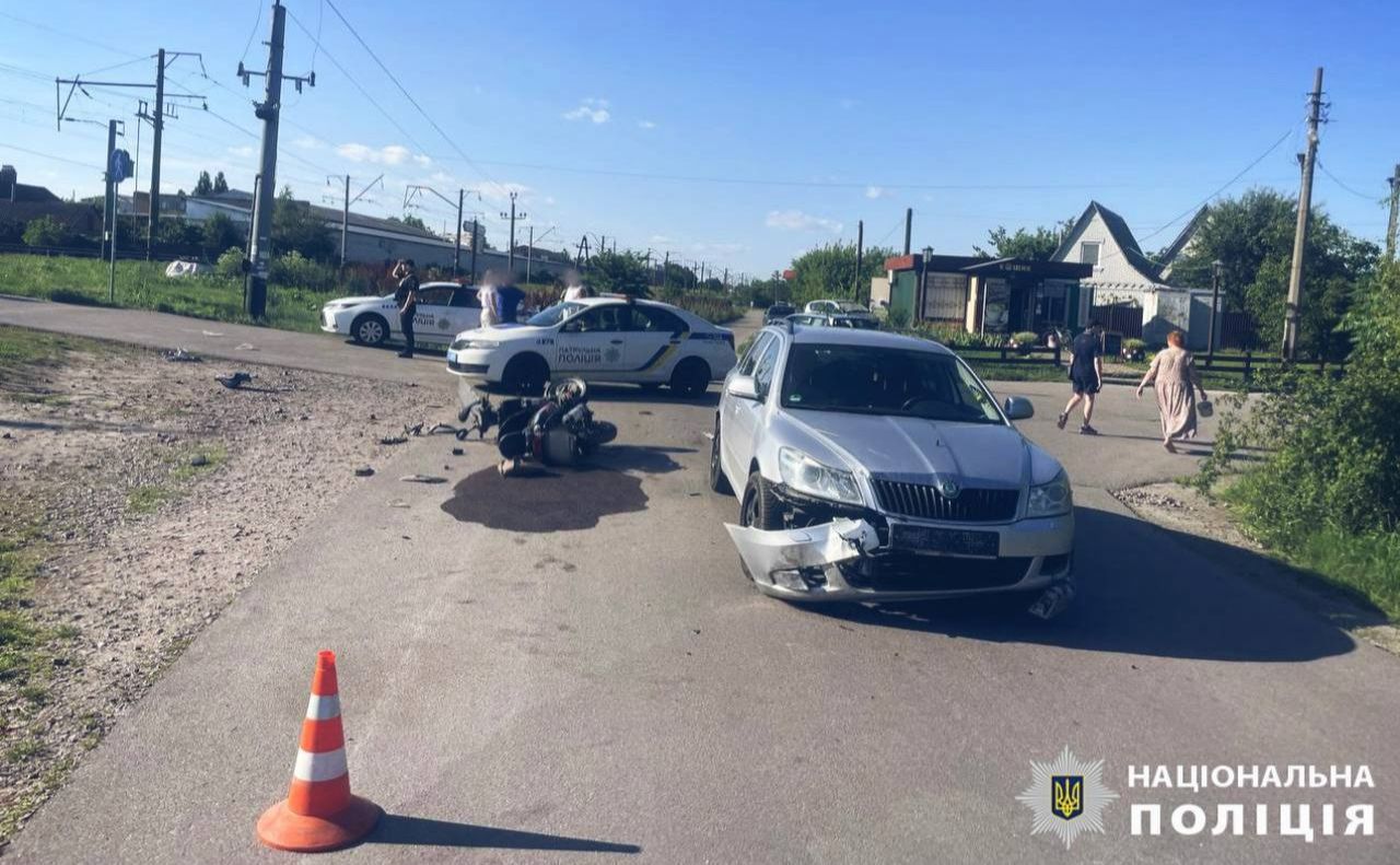 Аварія у Білій Церкві. Фото: Нацполіція