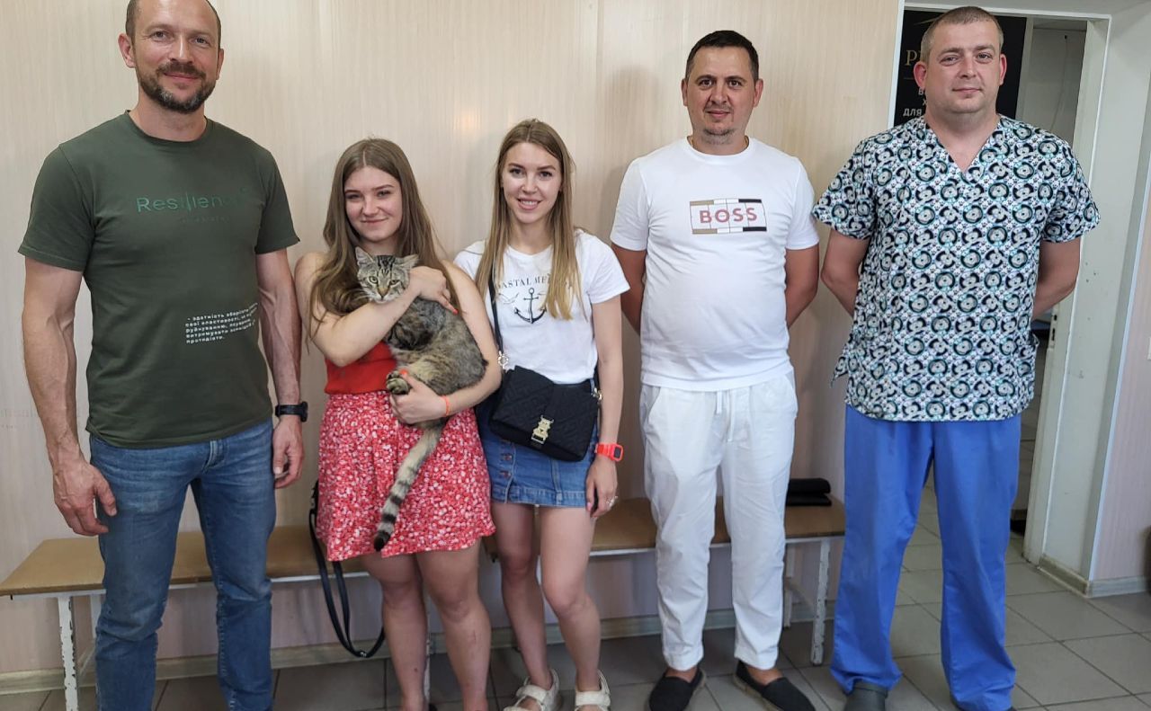 Господарка кота забрала його з міськогої ветклініки. Фото: ФБ Олександра Возного