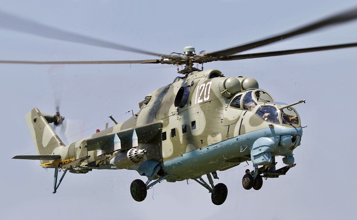 Російський штурмовий гелікоптер Мі-24. Фото з відкритих джерел