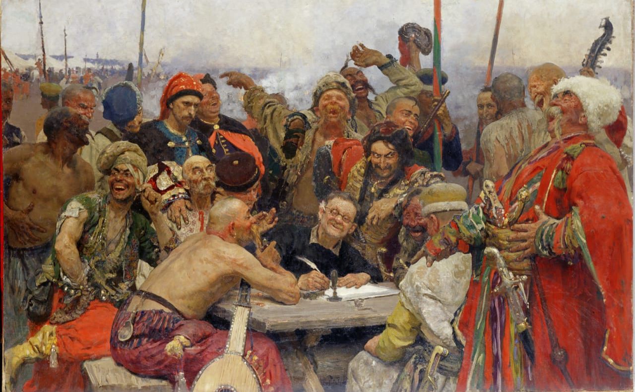 Картина Іллі Рєпіна «Запорожці пишуть листа турецькому султанові». Фото: МКСК
