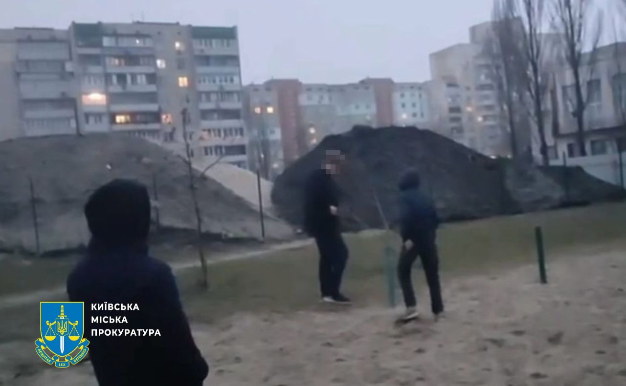 Під час інциденту. Скрін з відео прокуратури Києва