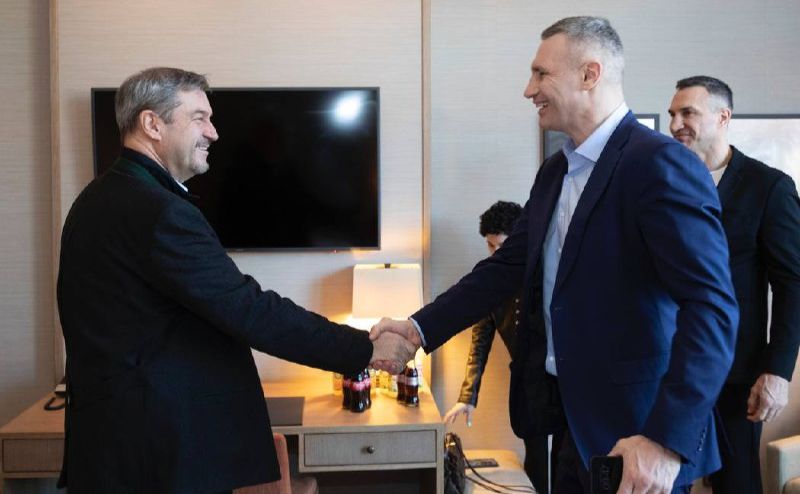 Маркус Зьодер та Віталій Кличко. Фото: тг-канал Віталія Кличка