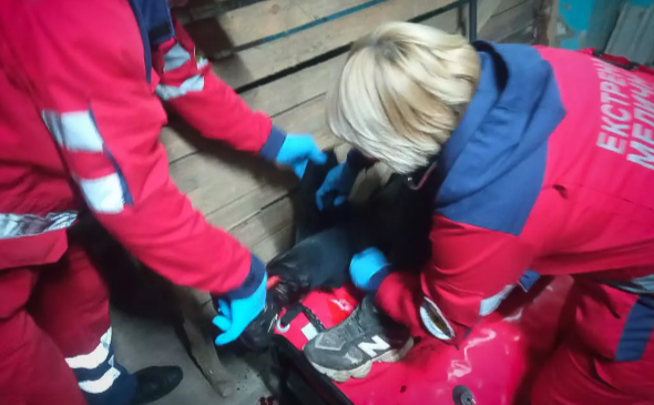 Постраждалого госпіталізували з переломом ноги та травмою руки. Фото: ДСНС Київщини