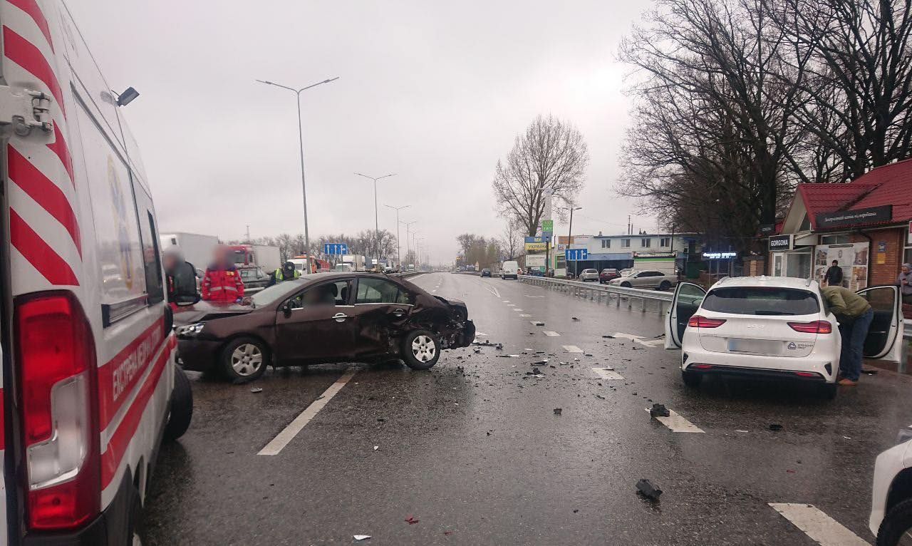 Фото з місця ДТП: патрульна поліція Борисполя