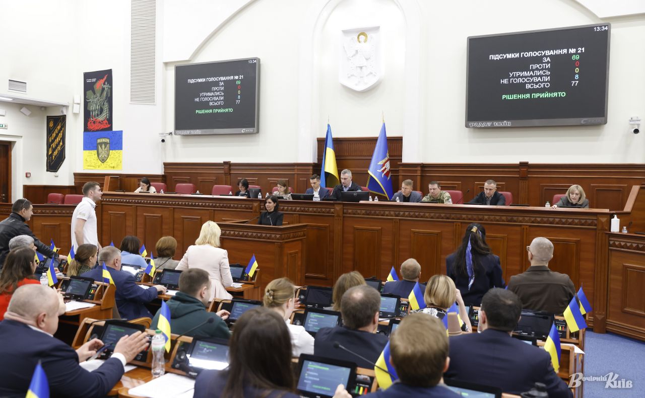 Під час презентації проєкту у сесійній залі. Фото: Бориса Корпусенка