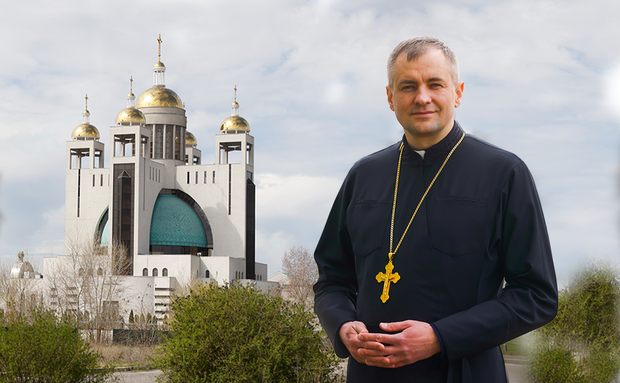 Отець Андрій Боднарук. Колаж: «Вечірній Київ»