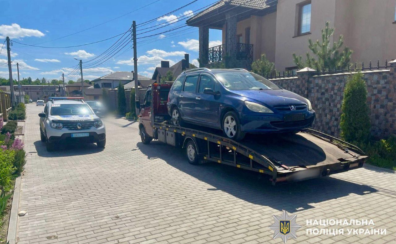 Авто, яке збило дитину, заарештували. Фото: Нацполіція