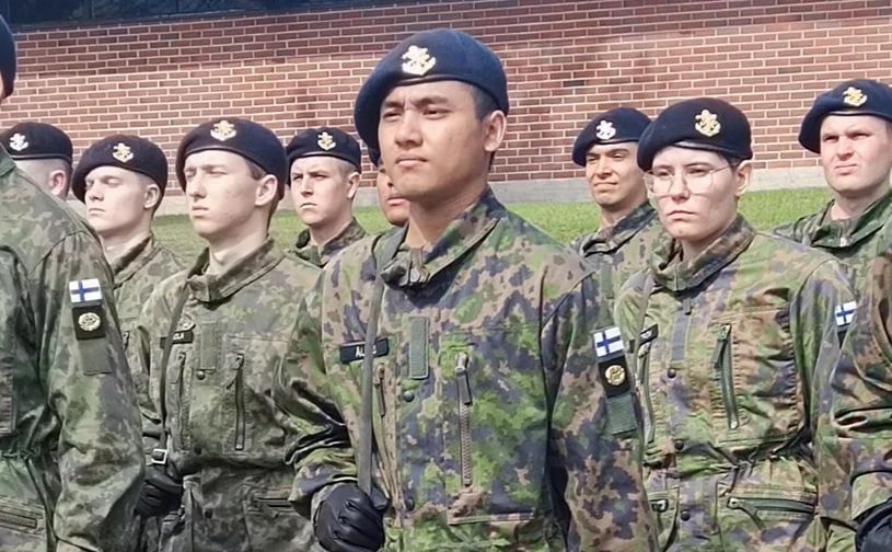 Лео Аланд під час служби у фінській армії. Фото: Facebook / Jyrki Åland