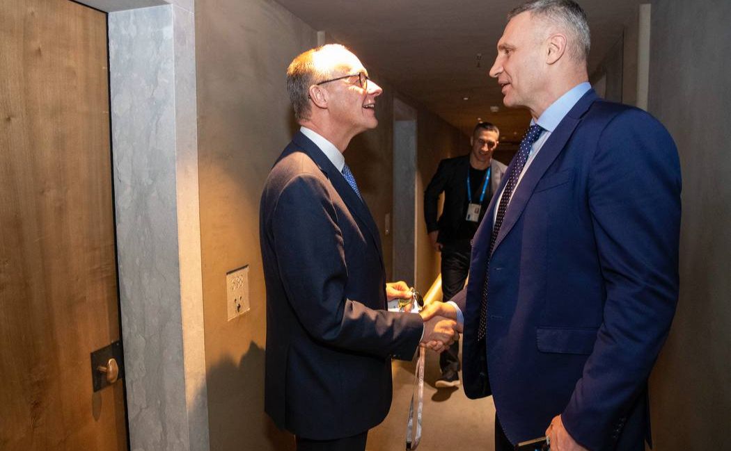 Віталій Кличко та Фрідріх Мерц. Фото: телеграм-канал мера Києва