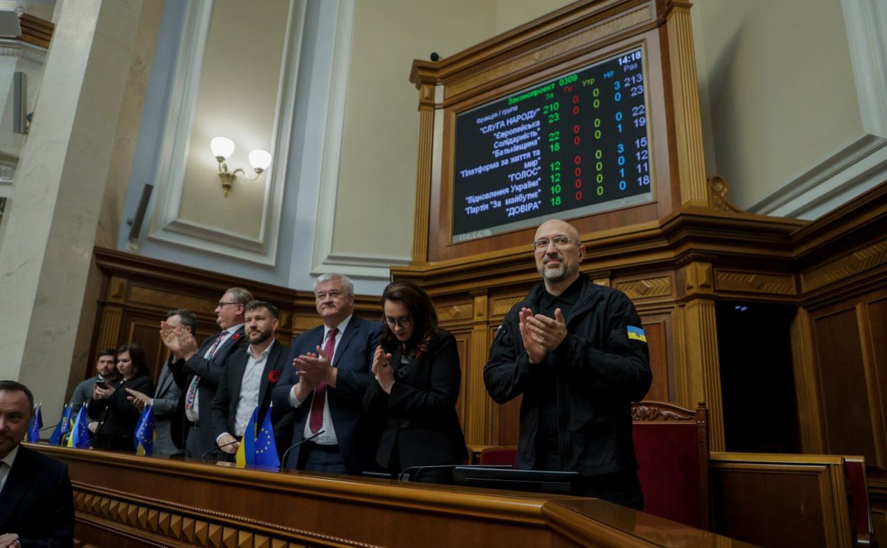 «За» проголосували 338 парламентарів. Фото: пресслужба Кабміна