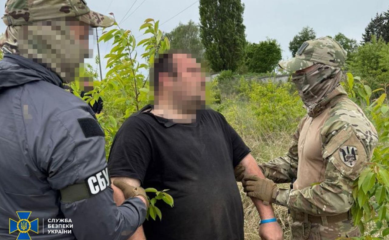 Під час затримання агента рф. Фото: СБУ