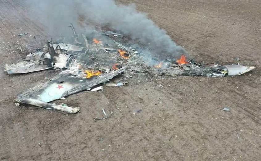 Збитий Су-35. Фото з архіву Командування повітряних сиз за 2022 рік