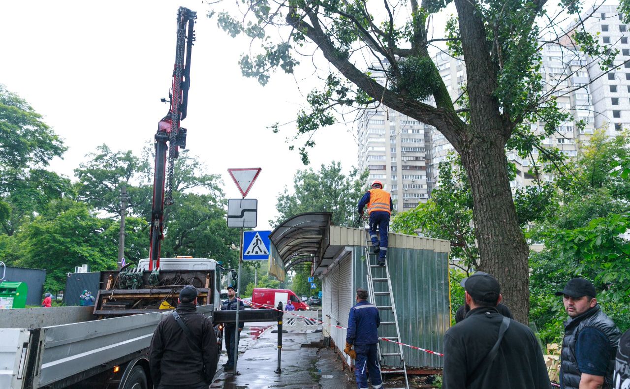 Демонтаж МАФів. Фото: Департамент територіального контролю міста Києва