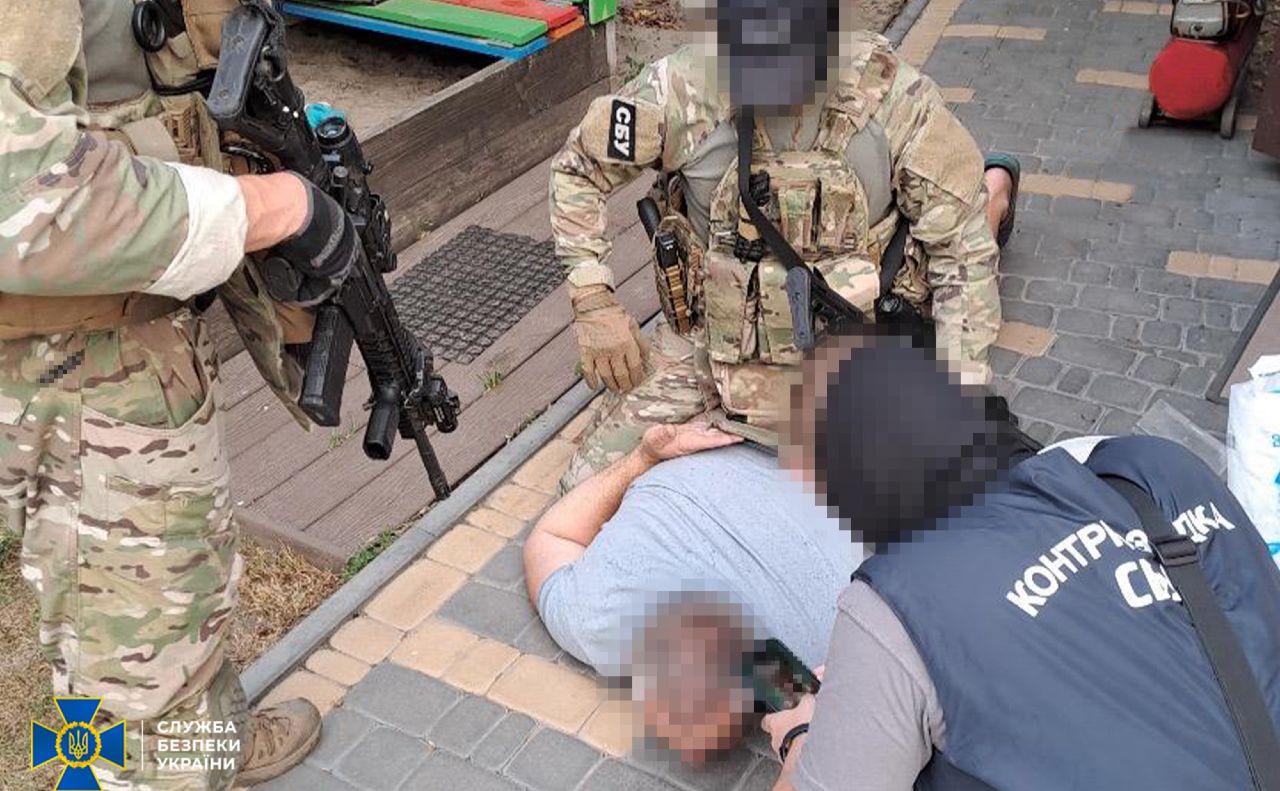 Під час затримання підозрюваних. Фото: СБУ