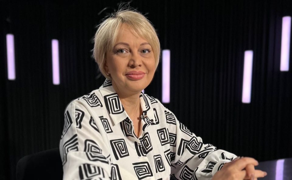 Депутатка Київрад Зоя Ярош під час ефіру