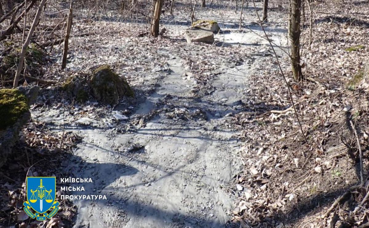 Обвинувачений вилив бетонну суміш просто посеред лісу