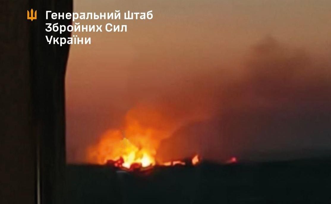 Пожежа на аеродромі «Борисоглєбськ». Фото: Генштаб