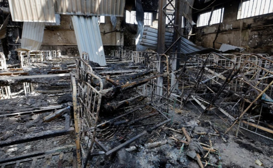 Фото бараку у концтаборі у Оленівці, де окупанти вбили українських військовополонених. Фото з відкритих джерел