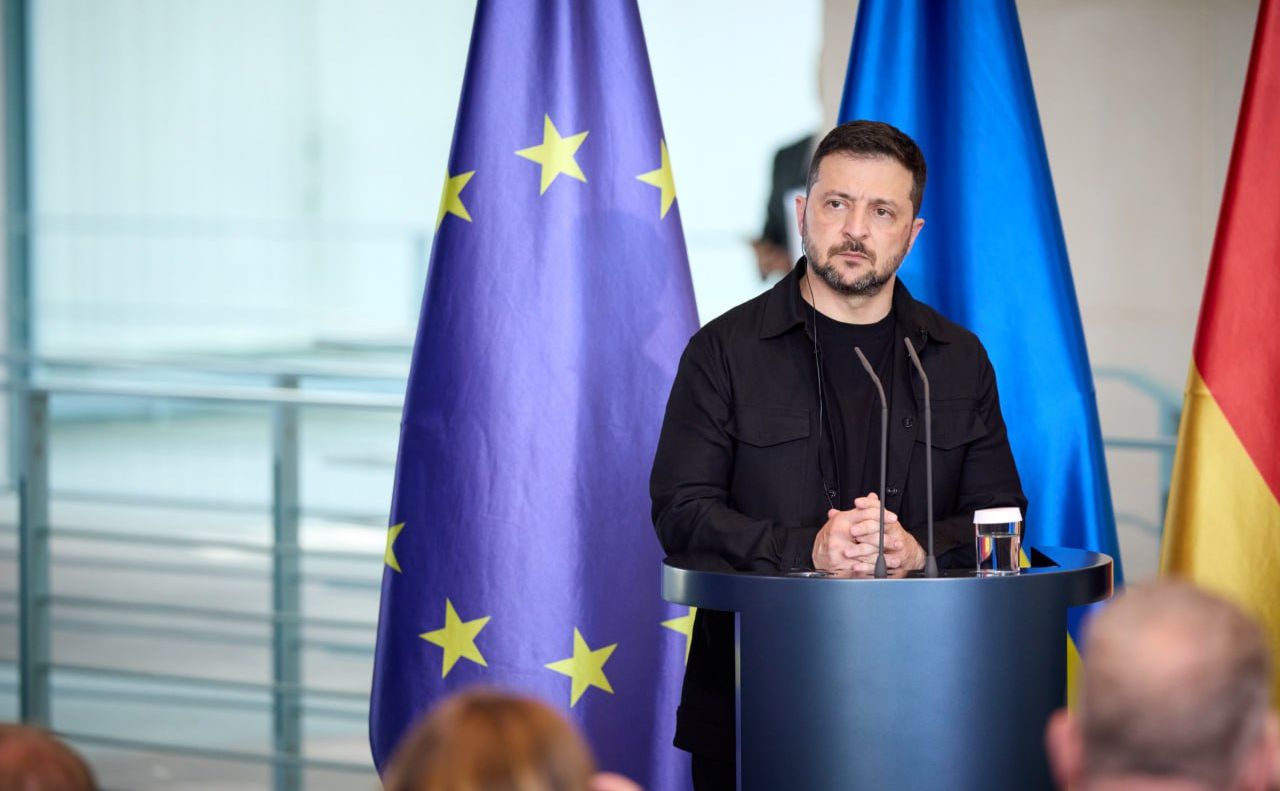 Президент України в Берліні. Фото: тг-канал Володимира Зеленського