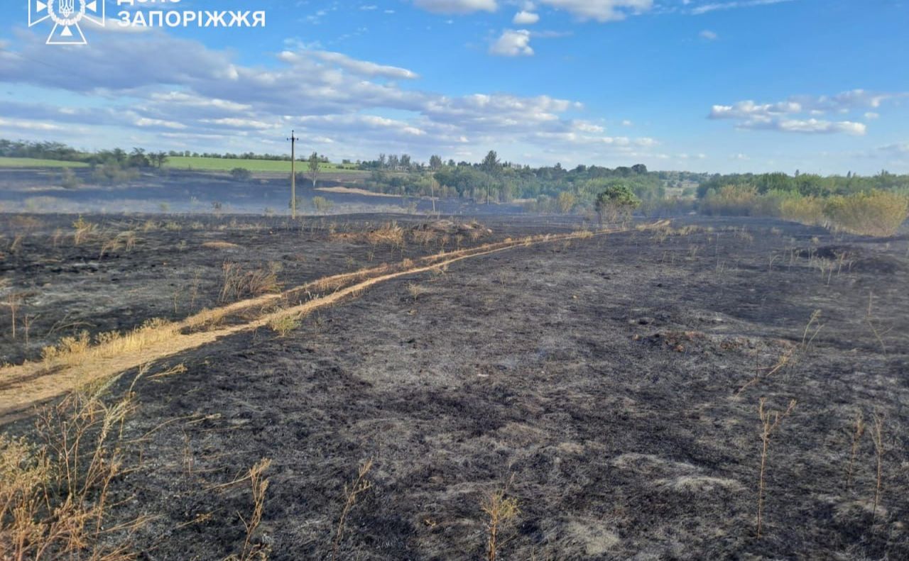 рф завдає шкоди довкіллю. Фото: ГУ ДСНС у Запорізькій області