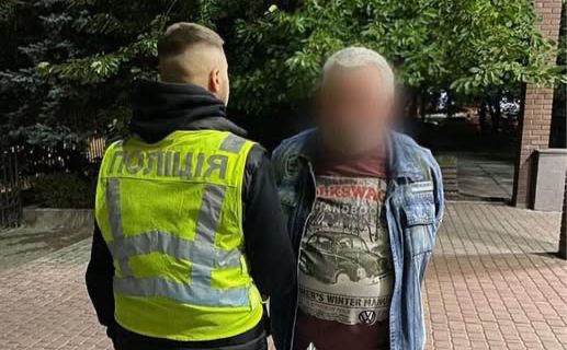 Під час затримання. Фото: поліція Києва