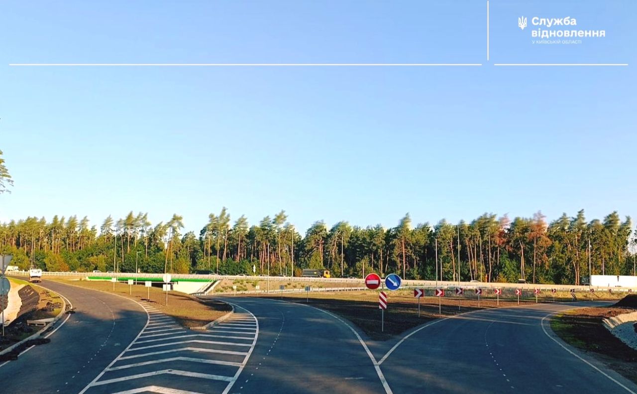 На новій розв’язці біля віти Поштової. Фото: Служба відновлення