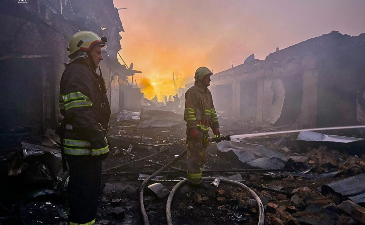 Після атаки шахедів. Київщина. Фото: ДСНС у Київській області