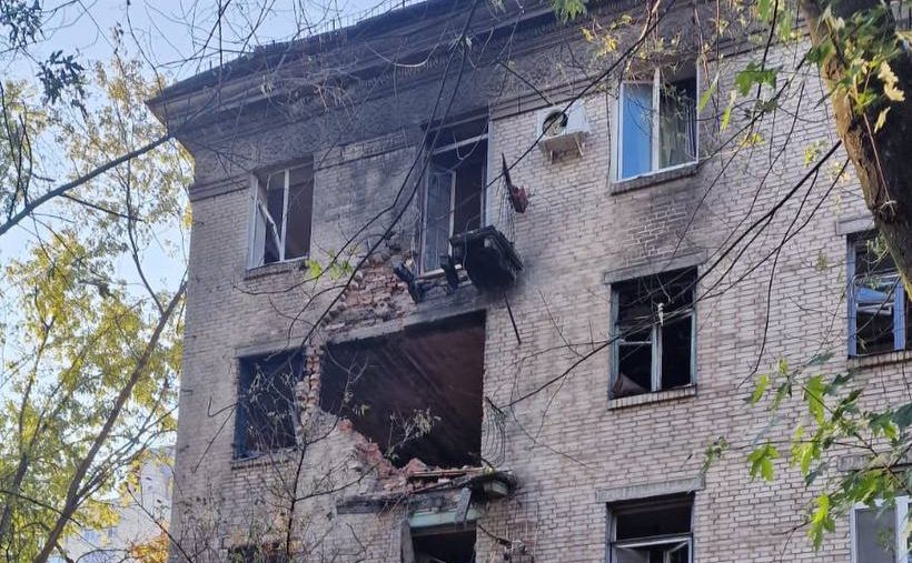 Постраждалий будинок. Фото: поліція Києва