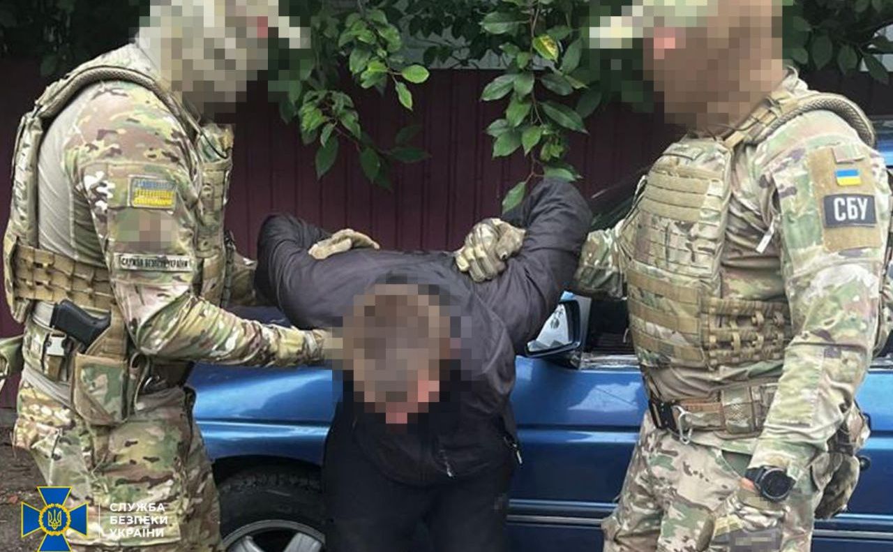 Затримання підозрюваного. Фото: СБУ