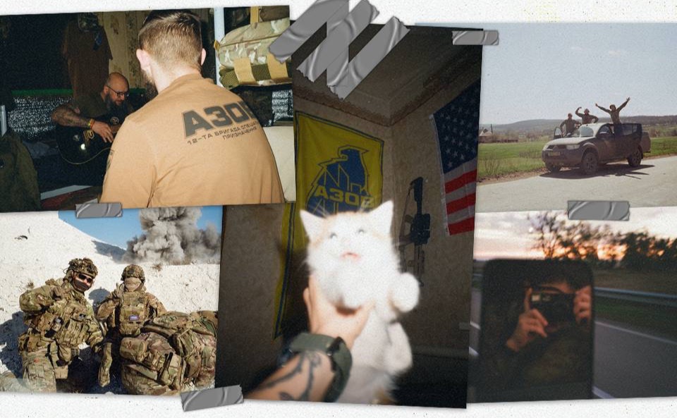 Експозиція об’єднає 15 фотоісторій, знятих на плівкові камери під час виконання бойових завдань, тренувань і спільних миттєвостей у колі побратимів. Фото: АЗОВ