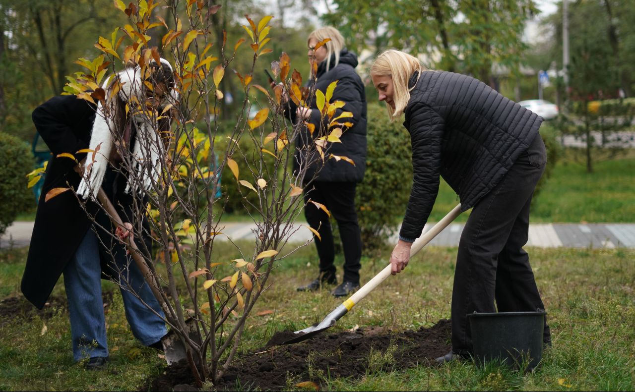 Дерева висаджували рідні діток. Фото: фонд «Таблеточки»