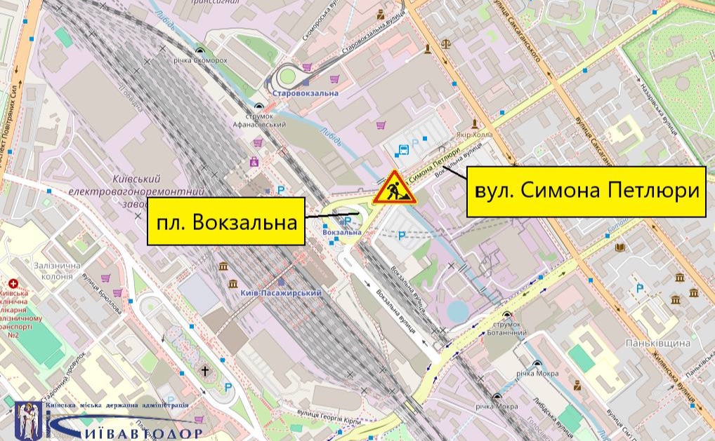 Схема ремонтних робіт. Фото: Київавтодор