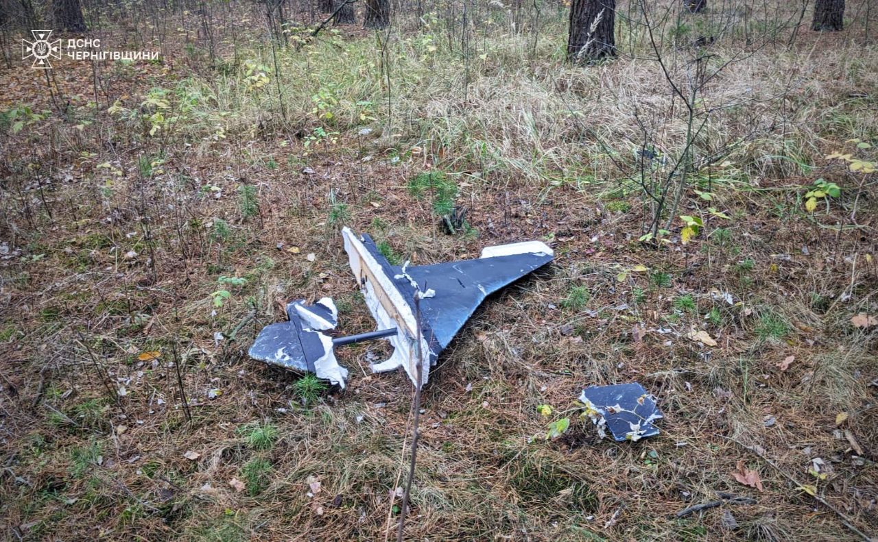 Неповнолітні збирали гриби та знайшли ворожий БпЛА. Фото з місця події
