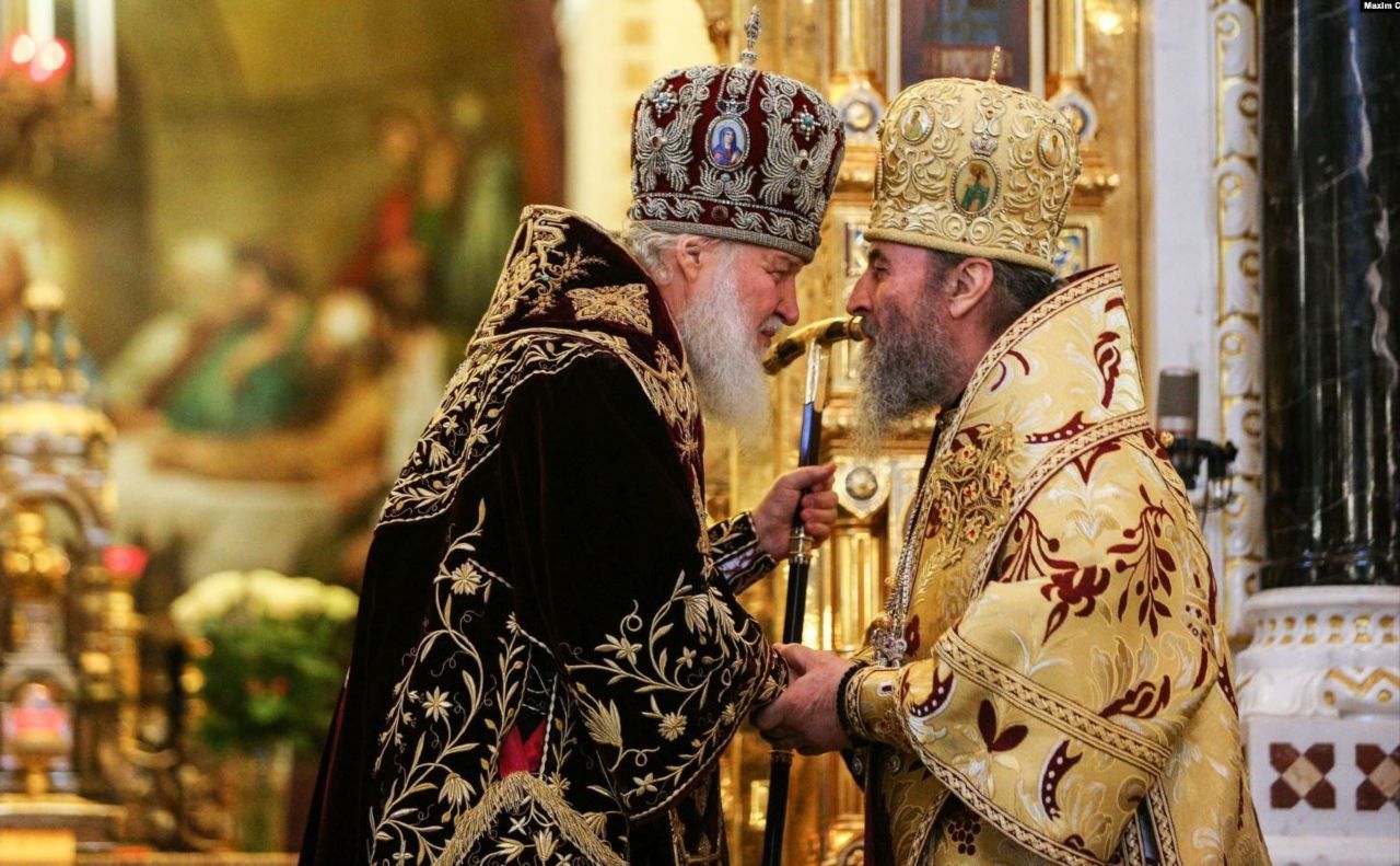 Патріарх РПЦ Кирило Гундяєв та Митрополит Київський Онуфрій. Фото з відкритих джерел