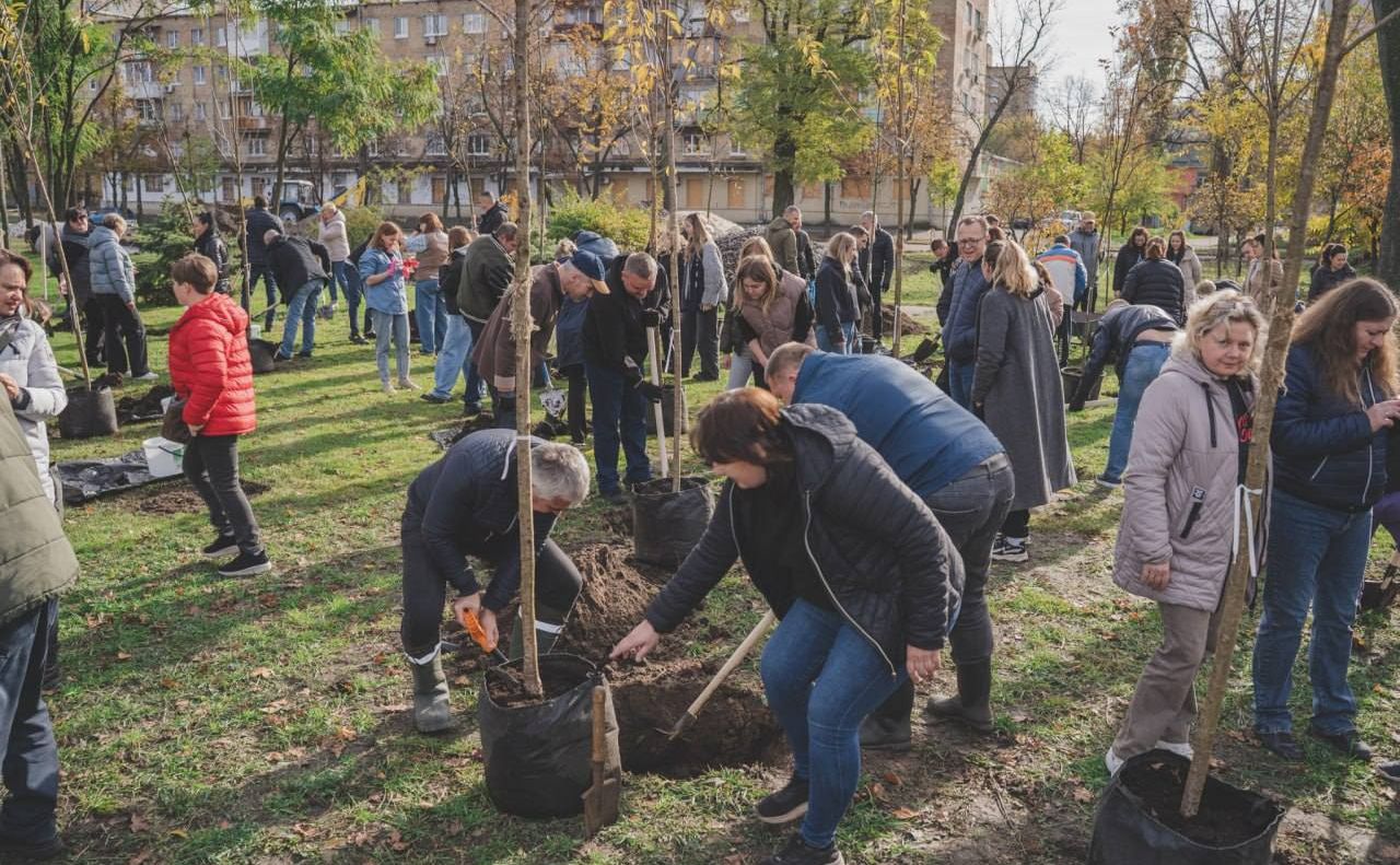 Толока у сквері. Фото: КП УЗН Дарницького району