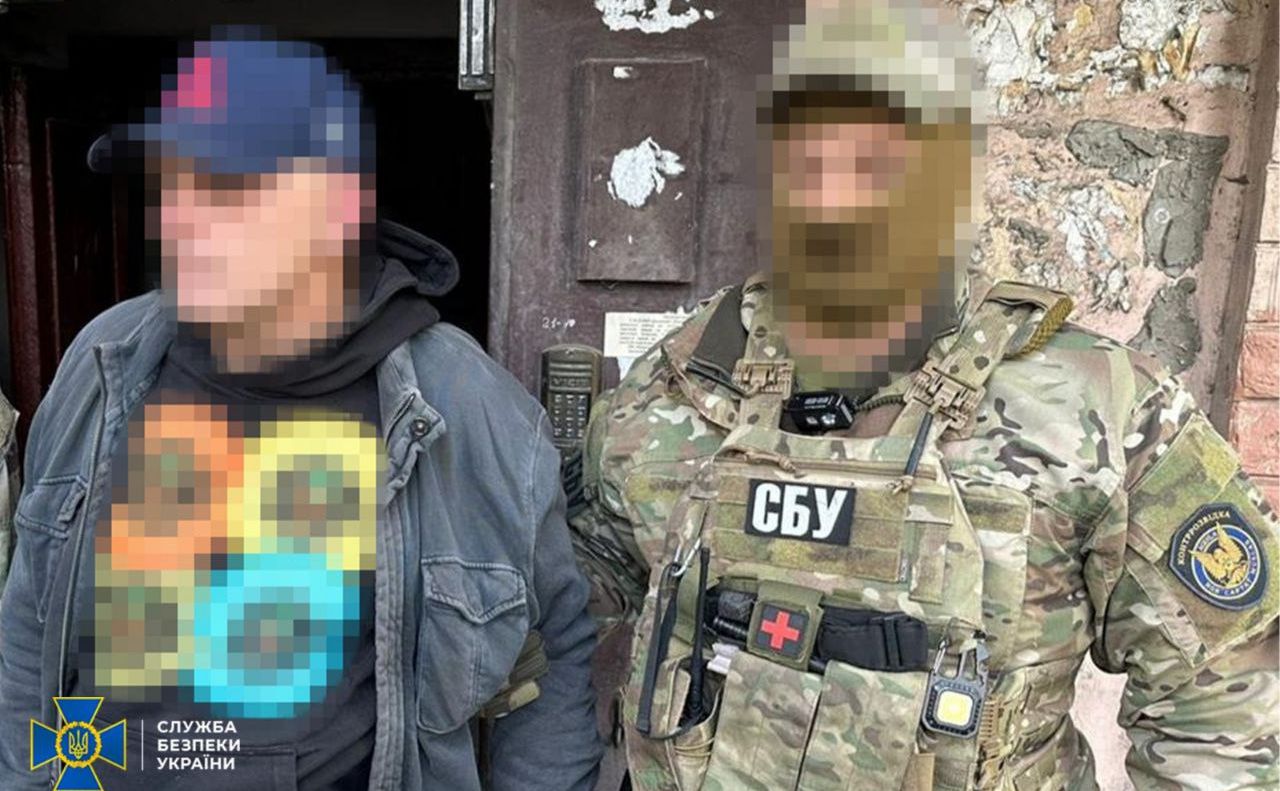 Затримання підозрюваного. Фото: СБУ