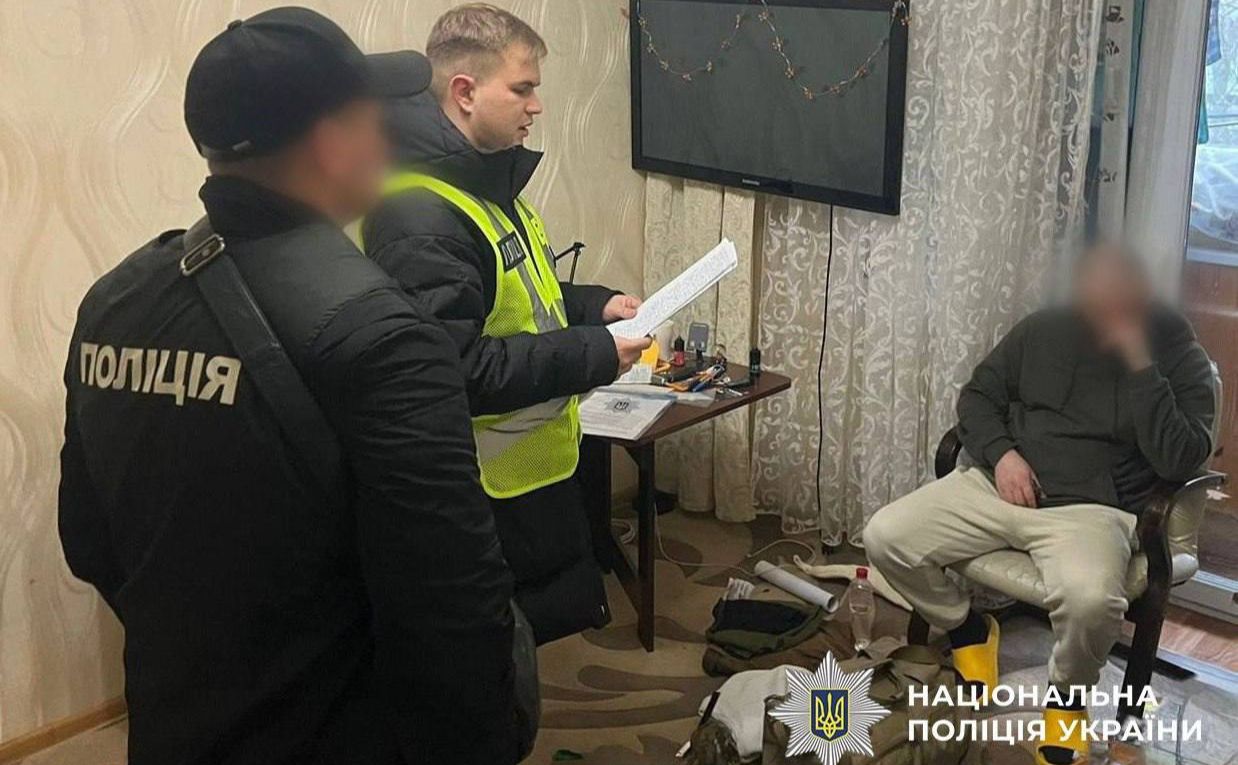 Затриманий підозрюваний. Фото: Нацполіція