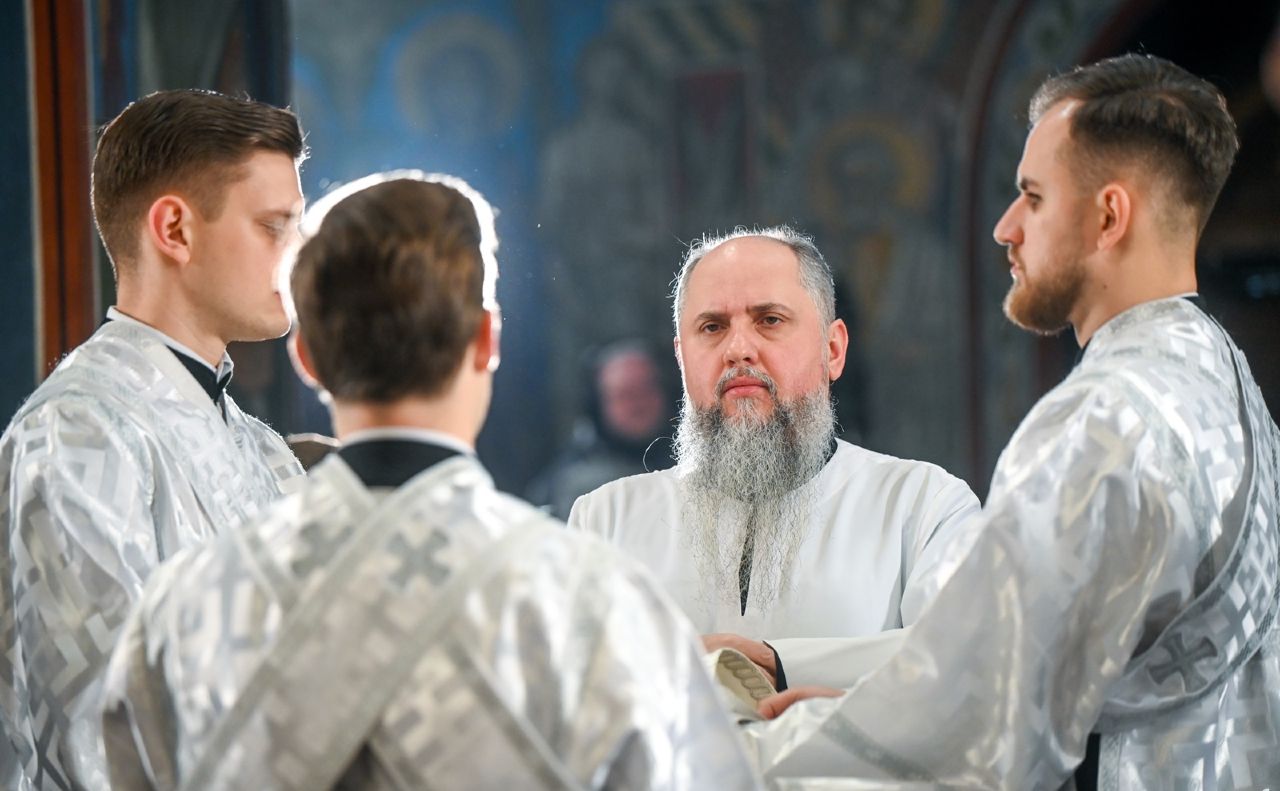 Предстеятель ПЦУ під час літургії на Різдво. Фото: ПЦУ