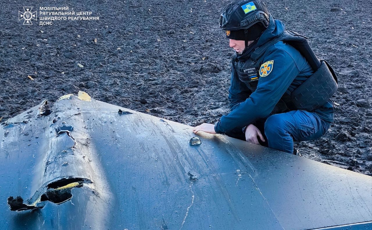 Ударний безпілотник Shahed-136, який росіяни маркують як «Герань-2»