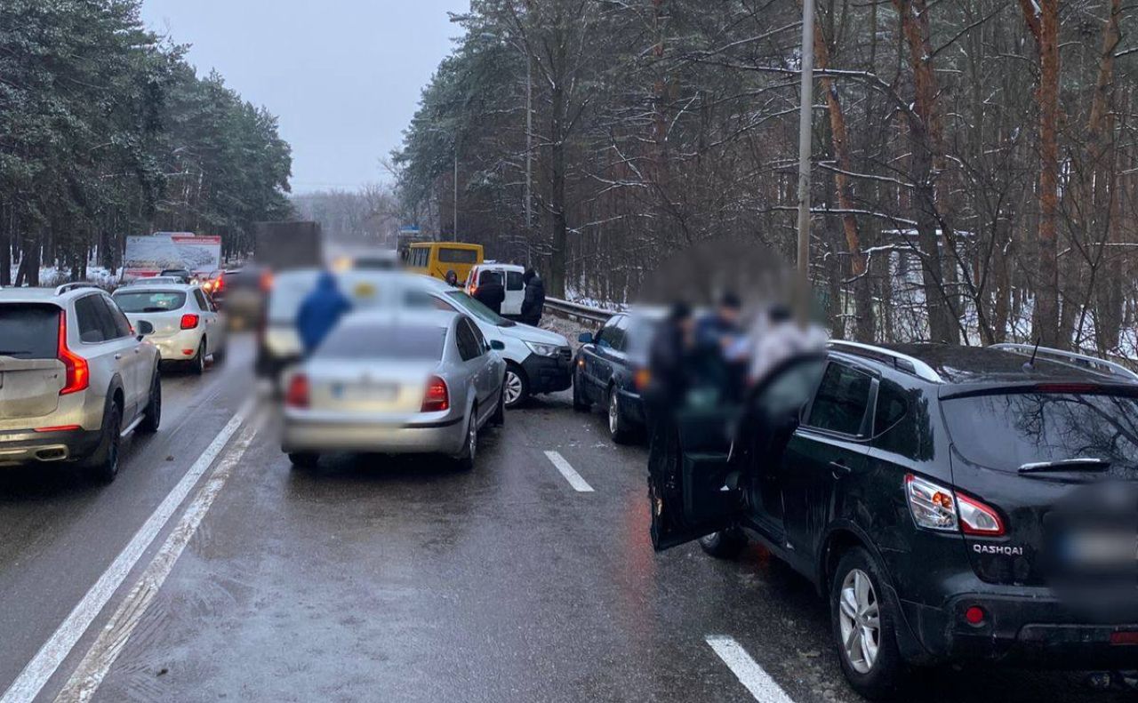 Фото з місця ДТП: патрульна поліція Києва