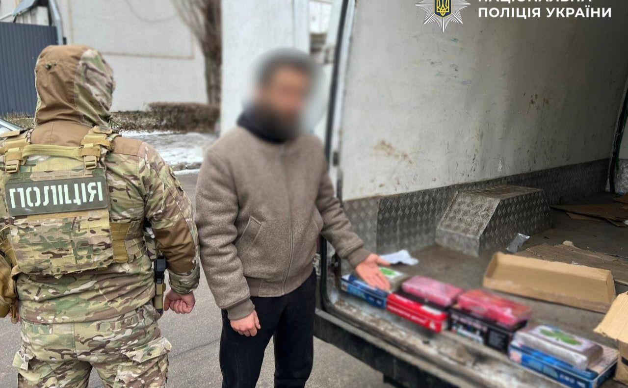 Під час затримання. Фото: поліція Києва