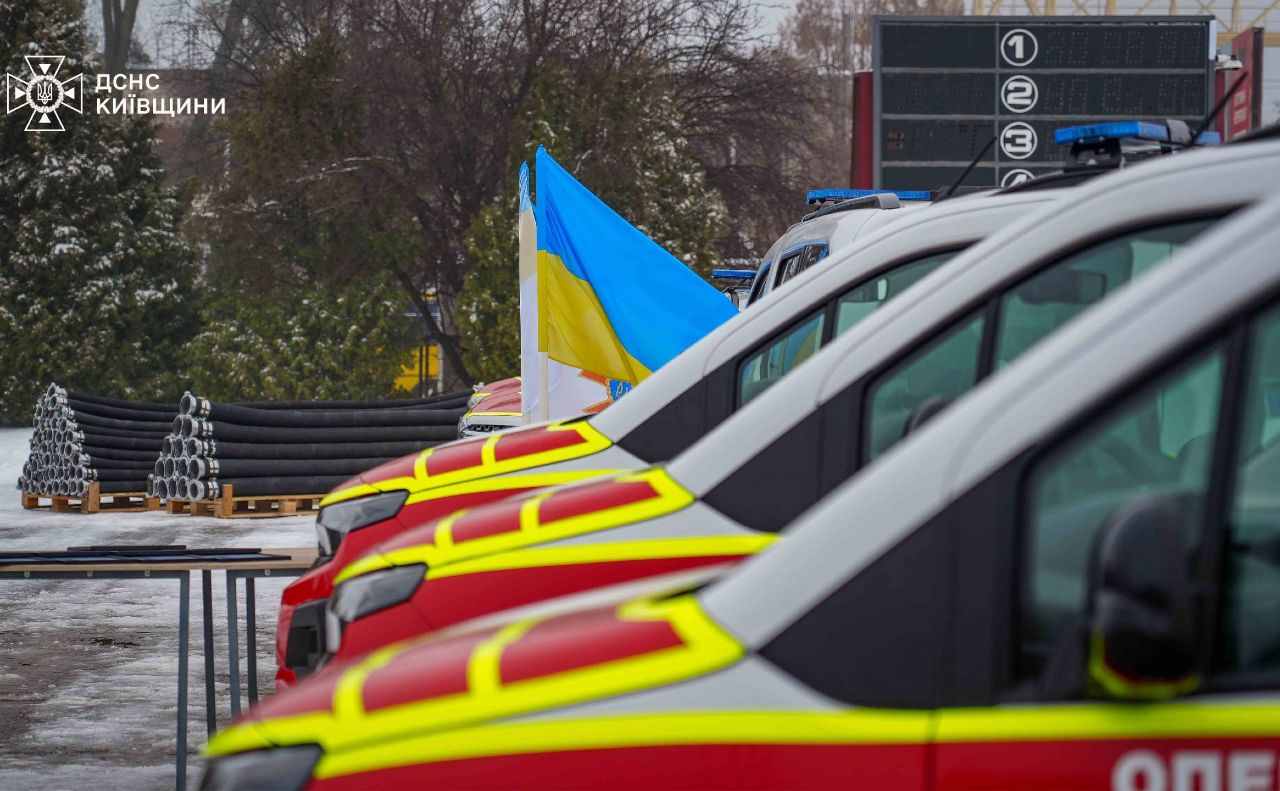 Машини, які тепер працюють у ДСНС Вишневого на Київщині. Фото: ДСНС